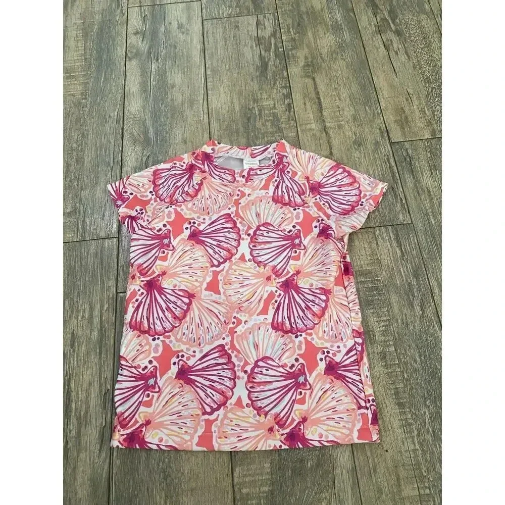 Gymboree girls Pink Short Sleeves  swim Top Size Medium